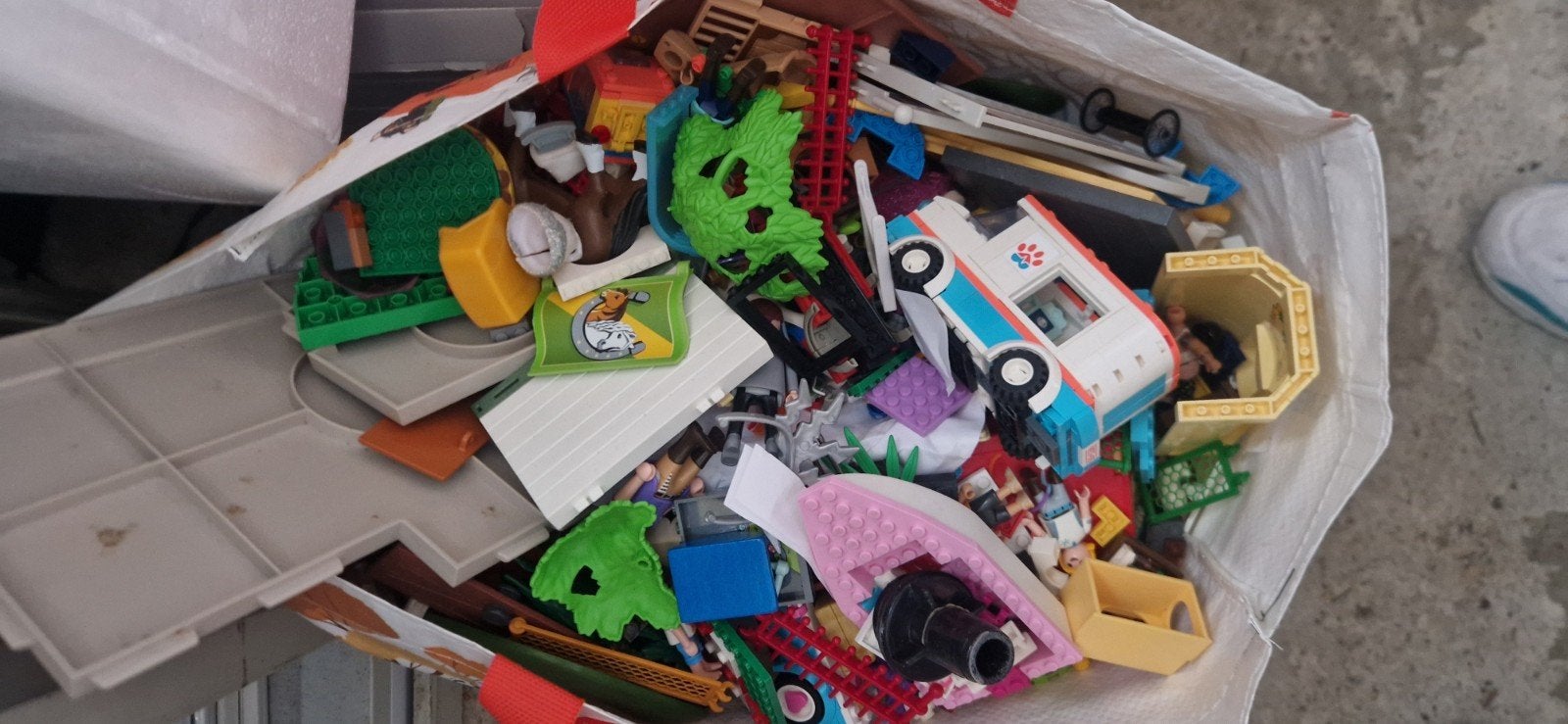 Grote zak gemengde Lego en Duplo onderdelen, Gebruikt, Inclusief extra onderdelen, Lego, Ophalen of Verzenden