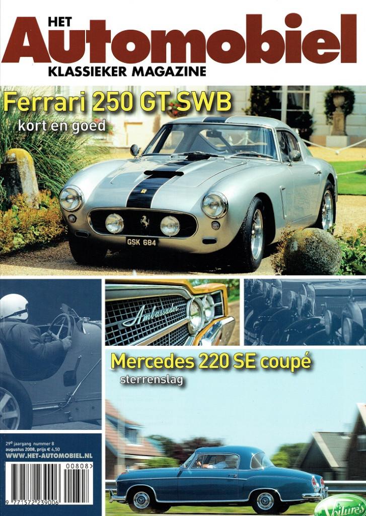 Het Automobiel 2008 nr. 8 (o.a. Mercedes 220 SE Coupé), Verzenden, Gelezen, Algemeen