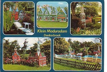 Ansichtkaart 	Donkerbroek	Klein Madurodam	5-luik, Verzenden, 1960 tot 1980, Gelopen, Friesland
