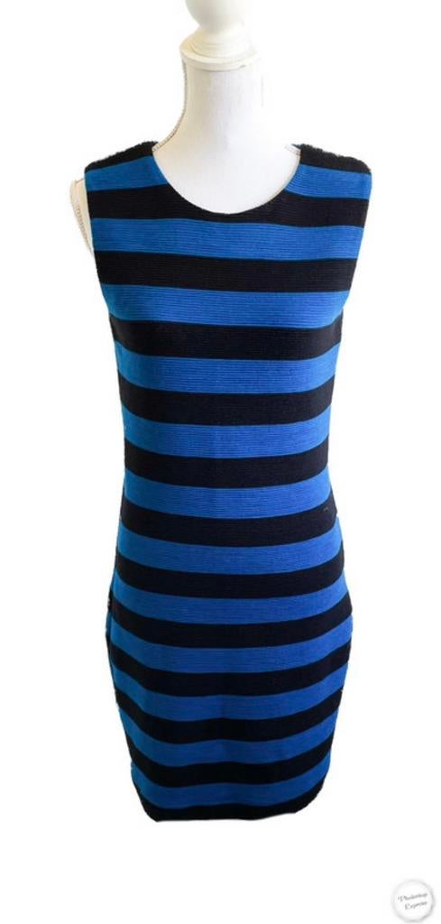 Mooie jurk van Diane von Fürstenberg 36, Help@dvf.com, Blauw, Diane von Fürstenberg, Ophalen of Verzenden