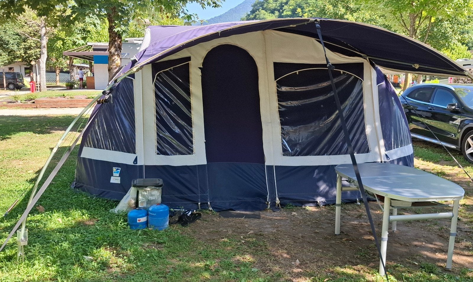 Jamet Panorama CP Vouwwagen (2016) – voor 6 personen, Ophalen, Blauw, Aanwezig, Jamet