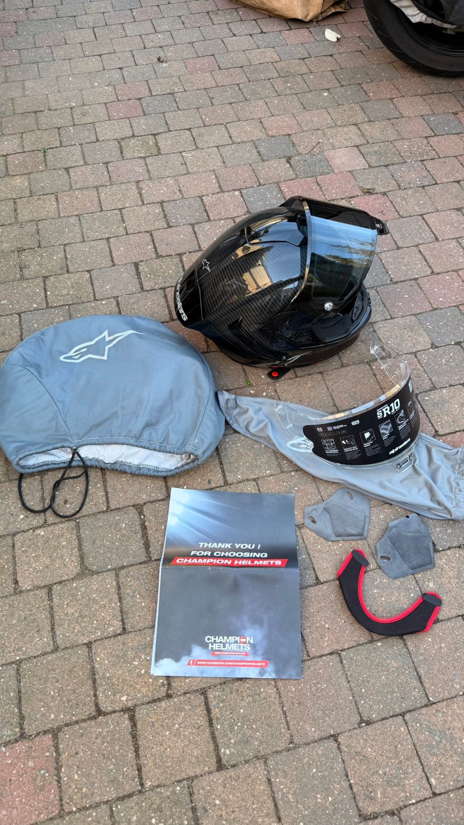 Alpinestars Supertech R10 maat M carbon motorhelm, Overige merken, M, Ophalen of Verzenden, Integraalhelm