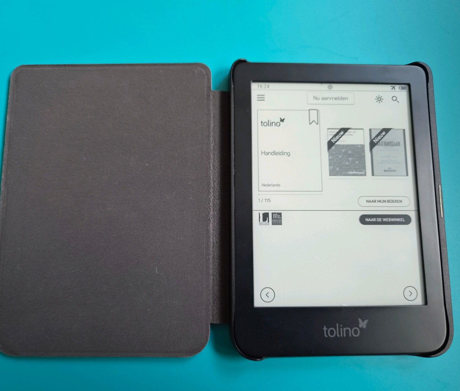 Tolino Shine 4 ereader met hoesje, Computers en Software, E-readers, Wi-Fi, Gebruikt, 6 inch of minder, Ophalen of Verzenden