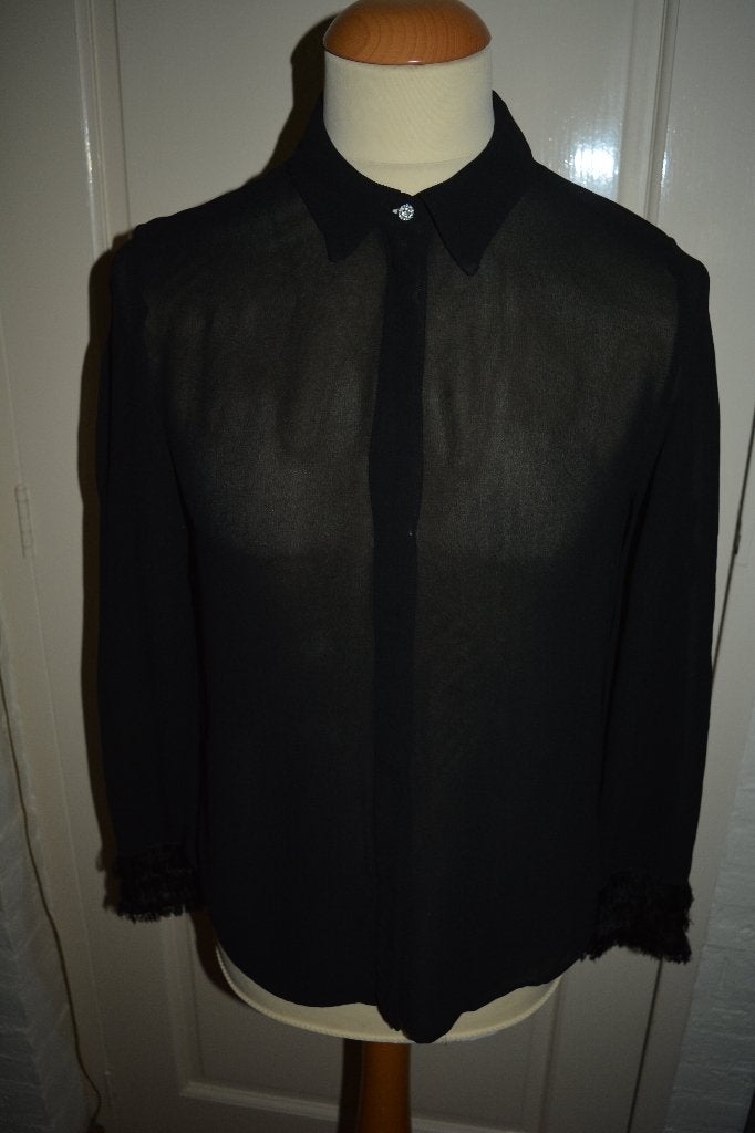 Expresso, sierlijke mooie zwarte blouse, mt 38, Maat 38/40 (M), Expresso, Zwart, Ophalen of Verzenden
