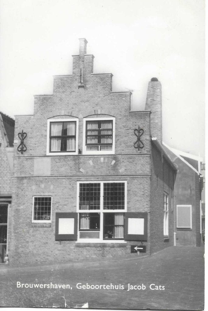 Brouwershaven- -Geboortehuis Jacob Cats., Verzamelen, Ophalen of Verzenden, 1960 tot 1980, Gelopen, Zeeland