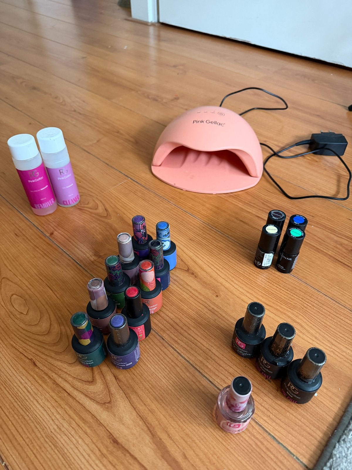 pink gellac lamp en elektrische nagelvijl, Verzenden, Zo goed als nieuw, Roze, Handen en Nagels