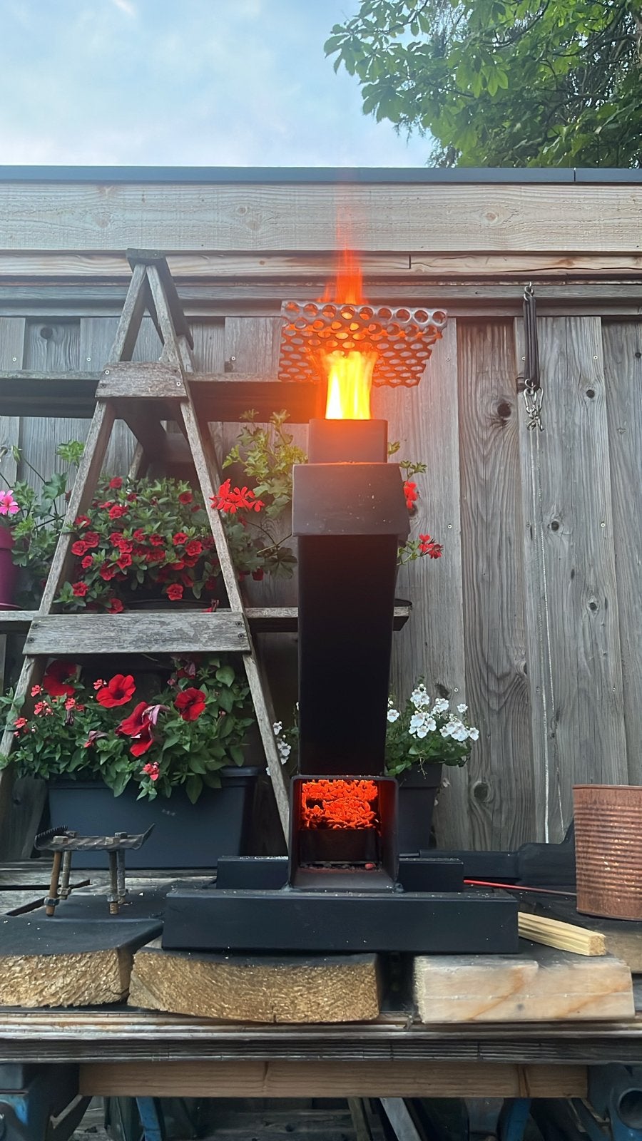 Rocket Stove - Efficiënte en draagbare buitenkachel, Ophalen of Verzenden, Gebruikt, Vuurkorf