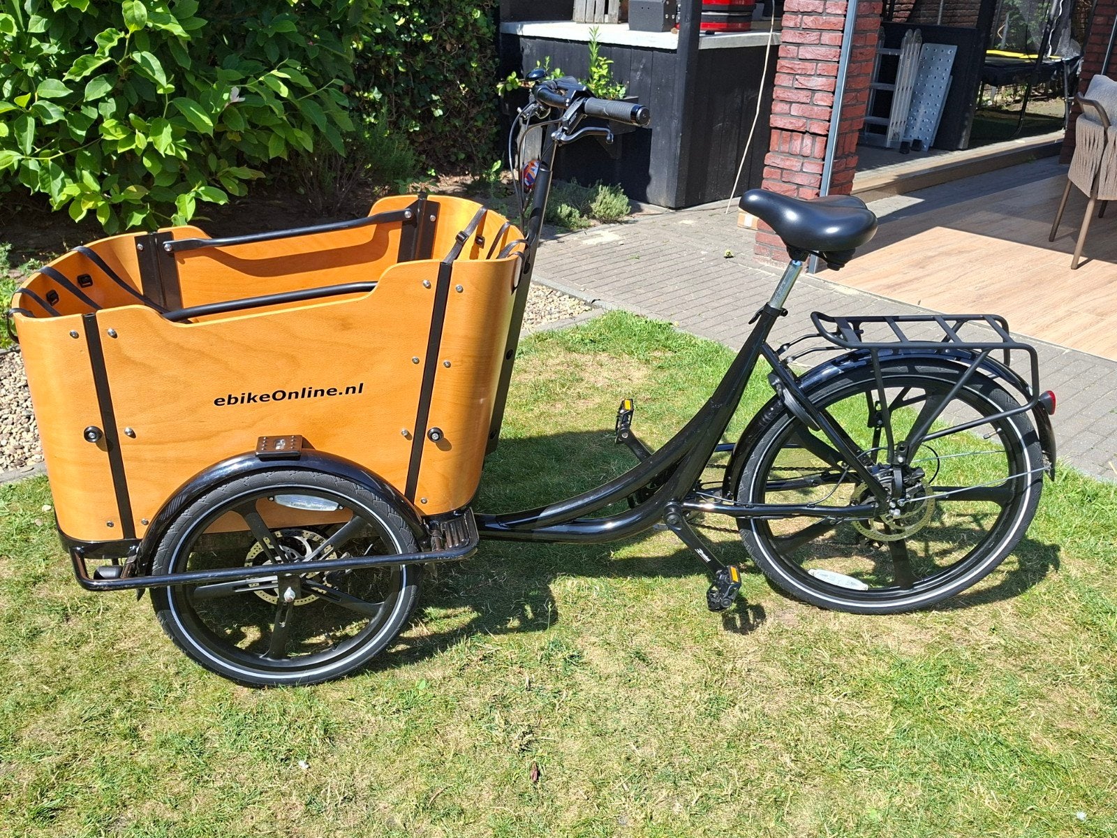 Prachtige elektrische bakfiets, 4 kinderen of meer, Elektrisch, Zo goed als nieuw, Schijfrem