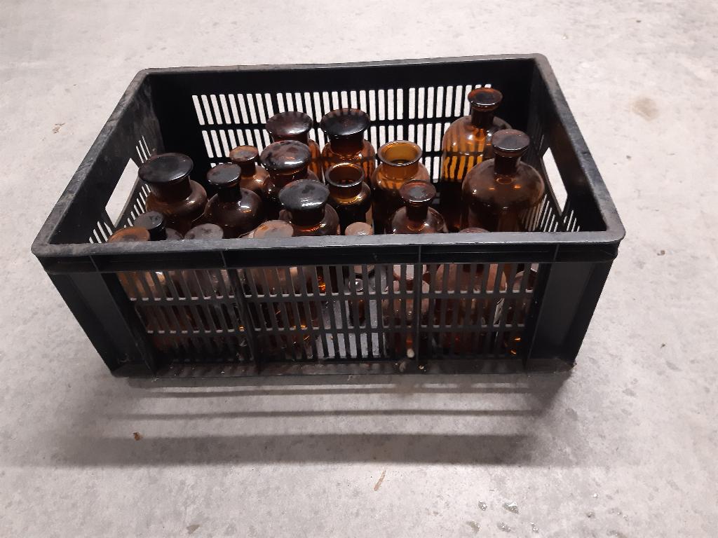 Originele, vintage apothekersflessen, Ophalen