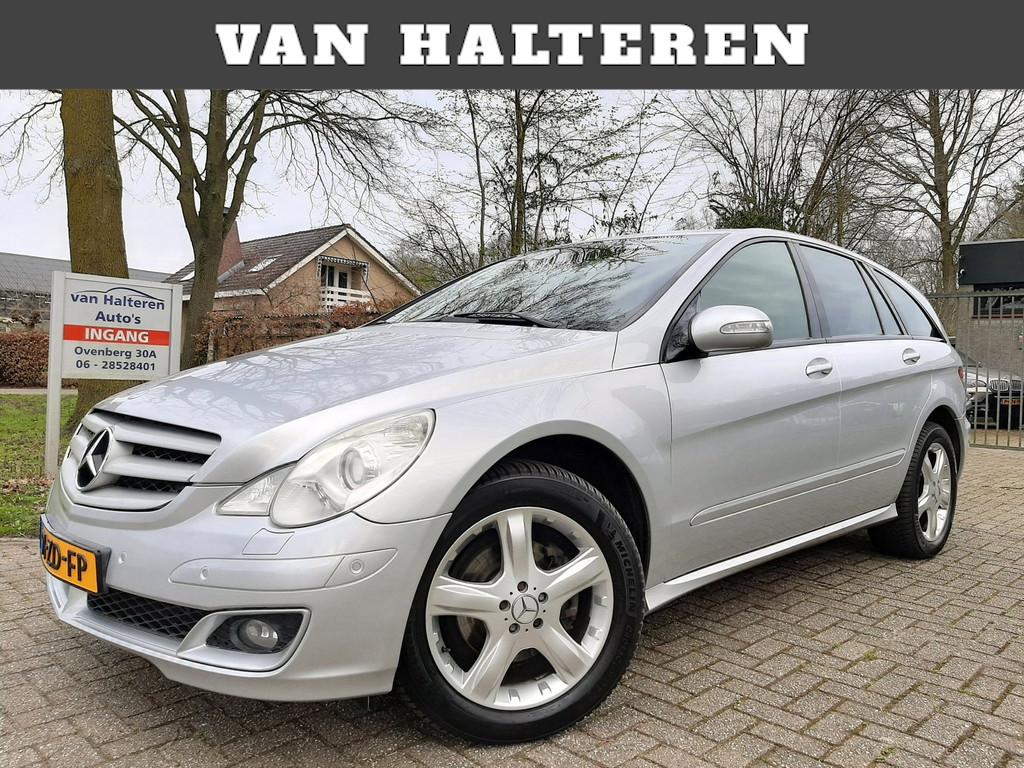 Mercedes-Benz R-klasse 350 4-Matic Airco/Clima Leder Navi, Auto's, Mercedes-Benz, Automaat, Zwart, 138 €/maand, Leder