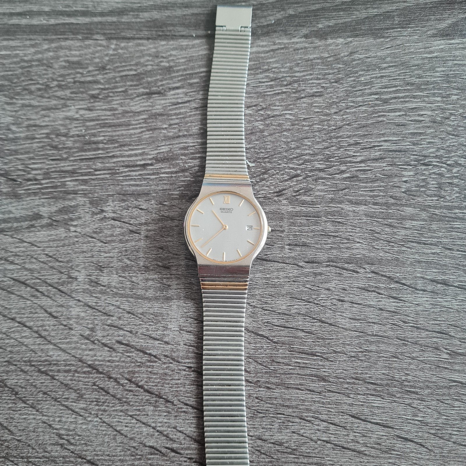 Seiko Quartz Horloge 5Y38-7000 - Vintage Herenhorloge, Sieraden, Tassen en Uiterlijk, Horloges | Heren, Gebruikt, Staal, Polshorloge