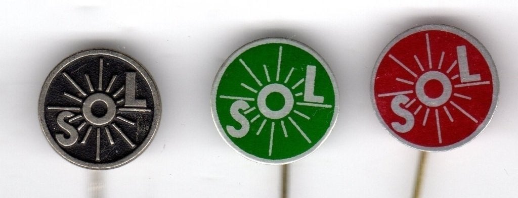 2 speldjes SOL COOPERATIEVE OLIE EN LIJNKOEKENFABRIEK, Verzamelen, Ophalen of Verzenden, Zo goed als nieuw, Overige onderwerpen