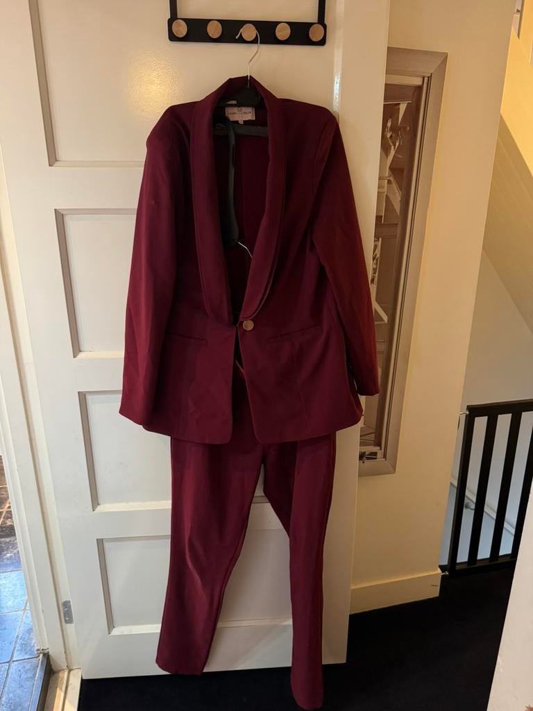 Dames pak bordeaux rood Maria Tailor, Ophalen of Verzenden, Zo goed als nieuw, Rood