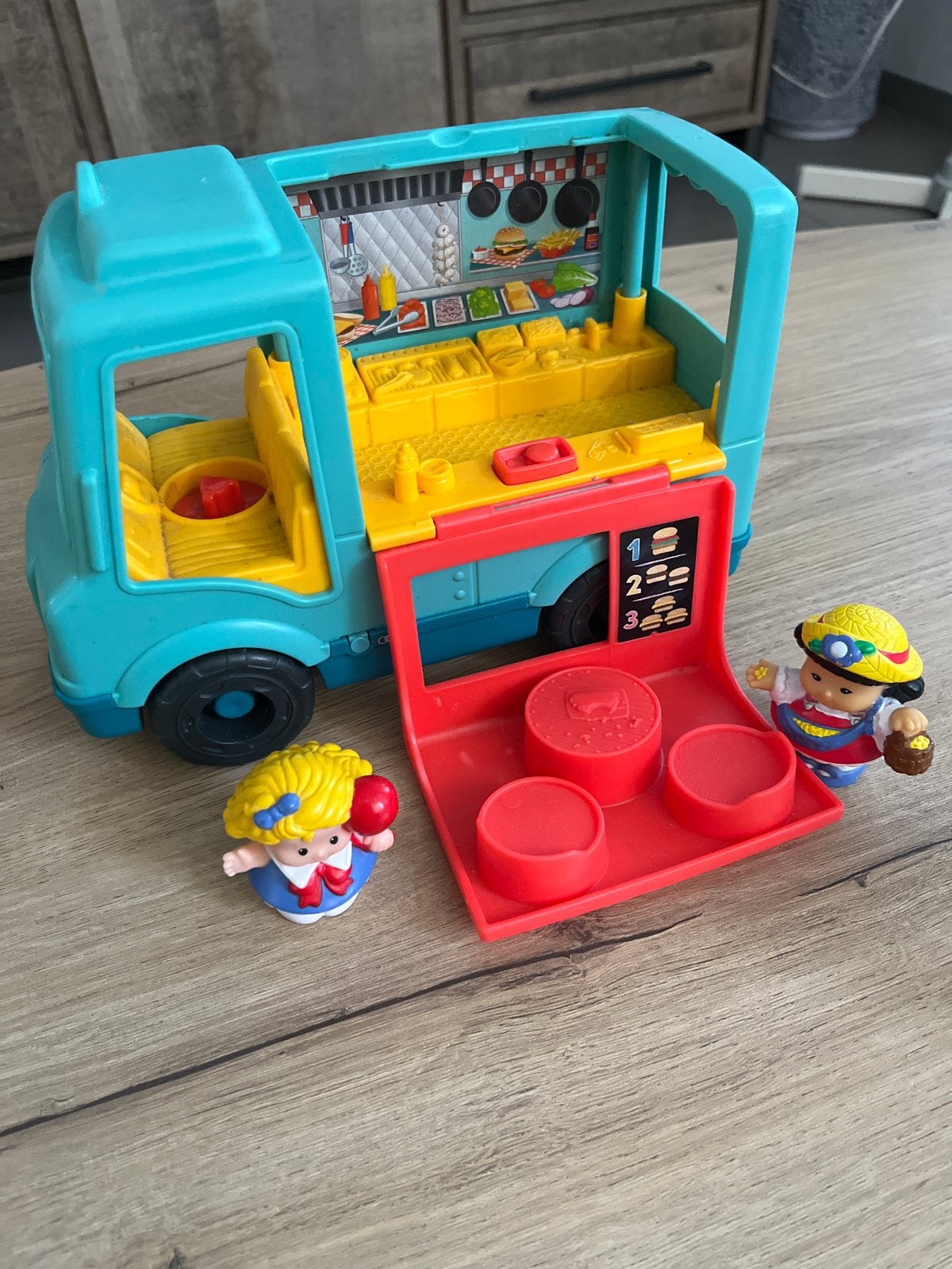 Fisher-Price Little People Food Truck met 2 figuren, Ophalen of Verzenden, Gebruikt