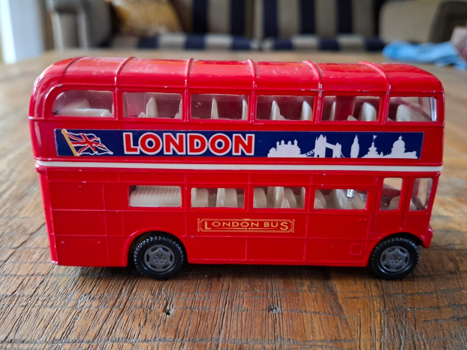 Vintage London Dubbeldekker Bus Speelgoedmodel, Ophalen of Verzenden, Gebruikt