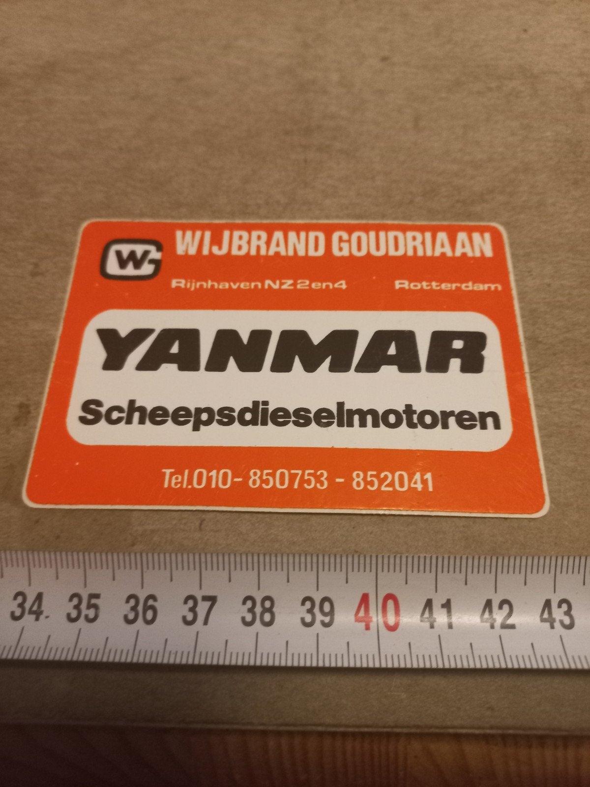 Yanmar Scheepsdieselmotoren Sticker Wijbrand Goudriaan, Ophalen of Verzenden, Nieuw, Overige typen