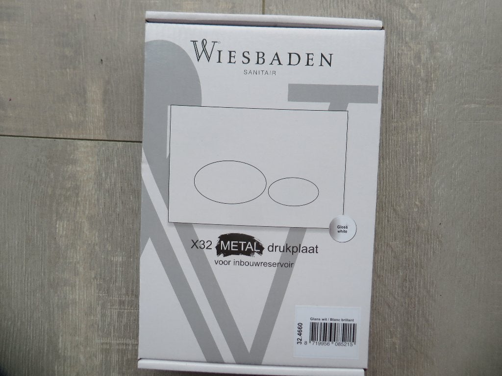 Drukplaat voor inbouwreservoir toilet (merk Wiesbaden), Ophalen of Verzenden, Nieuw, Rvs, Toilet