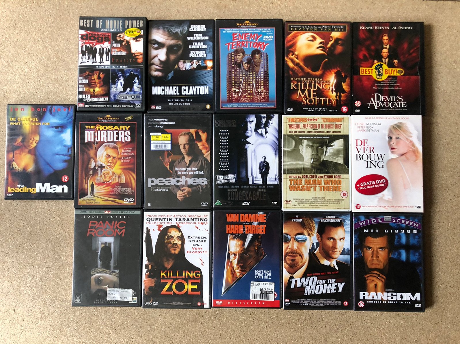 Diverse triller films zie foto’s, Cd's en Dvd's, Ophalen of Verzenden, Gebruikt, Thriller