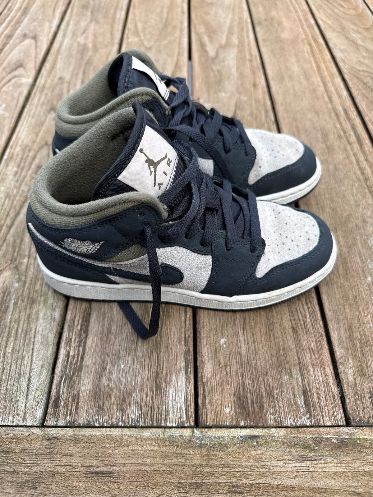 Nike Air Jordan 1 Mid sneakers maat 35,5, Ophalen of Verzenden, Gebruikt, Jongen of Meisje, Schoenen