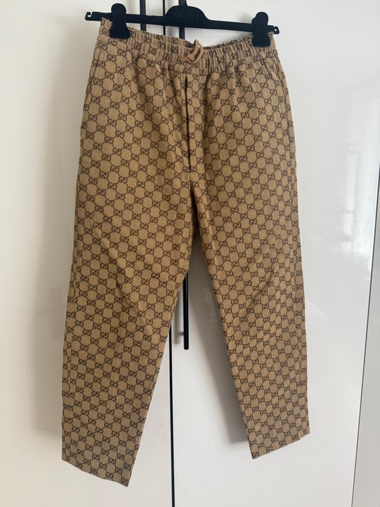 Gucci broek met GG-monogram, Kleding | Heren, Ophalen of Verzenden, Zo goed als nieuw, Bruin