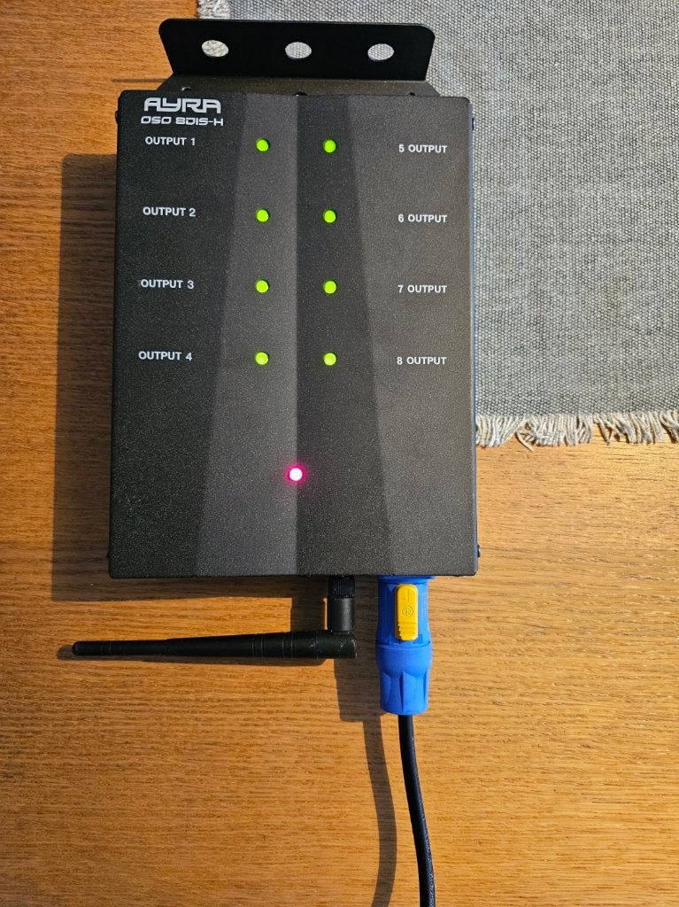Ayra OSO 8DIS-H 8-weg DMX splitter, Ophalen of Verzenden, Zo goed als nieuw, Licht