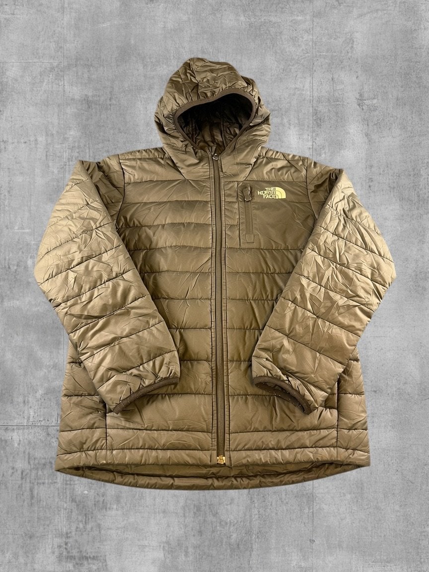 The North Face gewatteerde jas grijs kinderen maat L, Verzenden