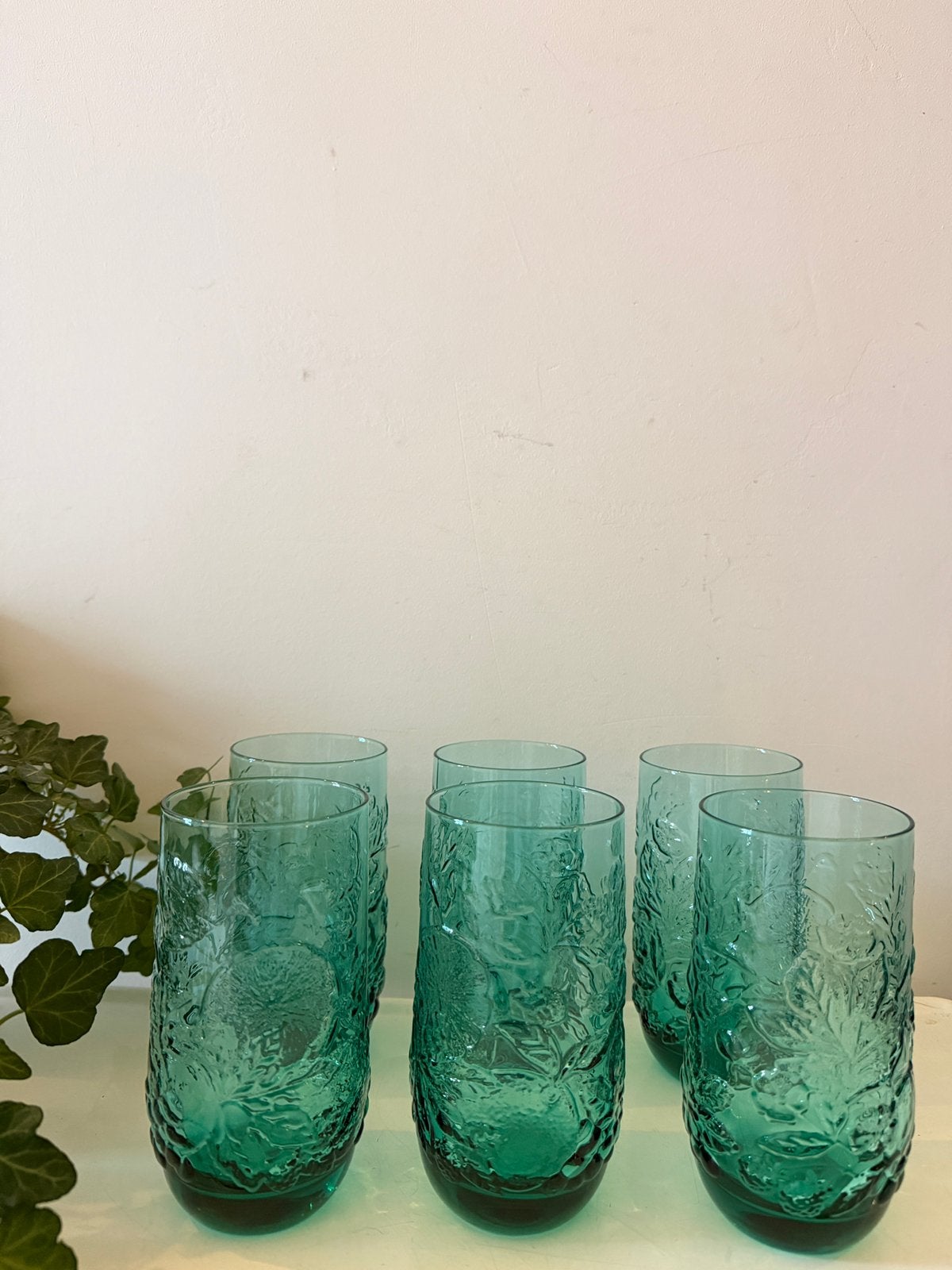 Set van 6 vintage italiaanse longdrinkglazen, Ophalen of Verzenden