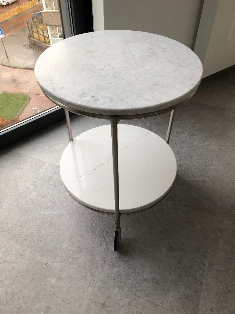 wit glazen tafelbladen rond 50 cm, Minder dan 55 cm, Gebruikt, Rond, Glas