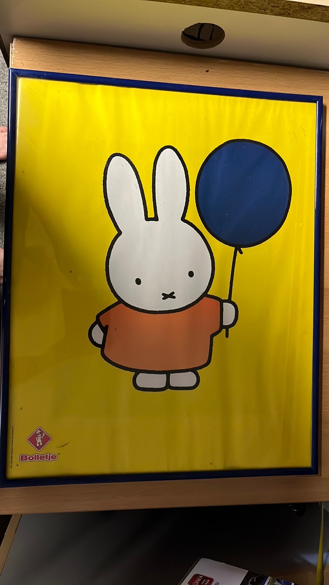 Lijst Nijntje blauw circa 41 maal 51 cm, Ophalen, Gebruikt, Wanddecoratie