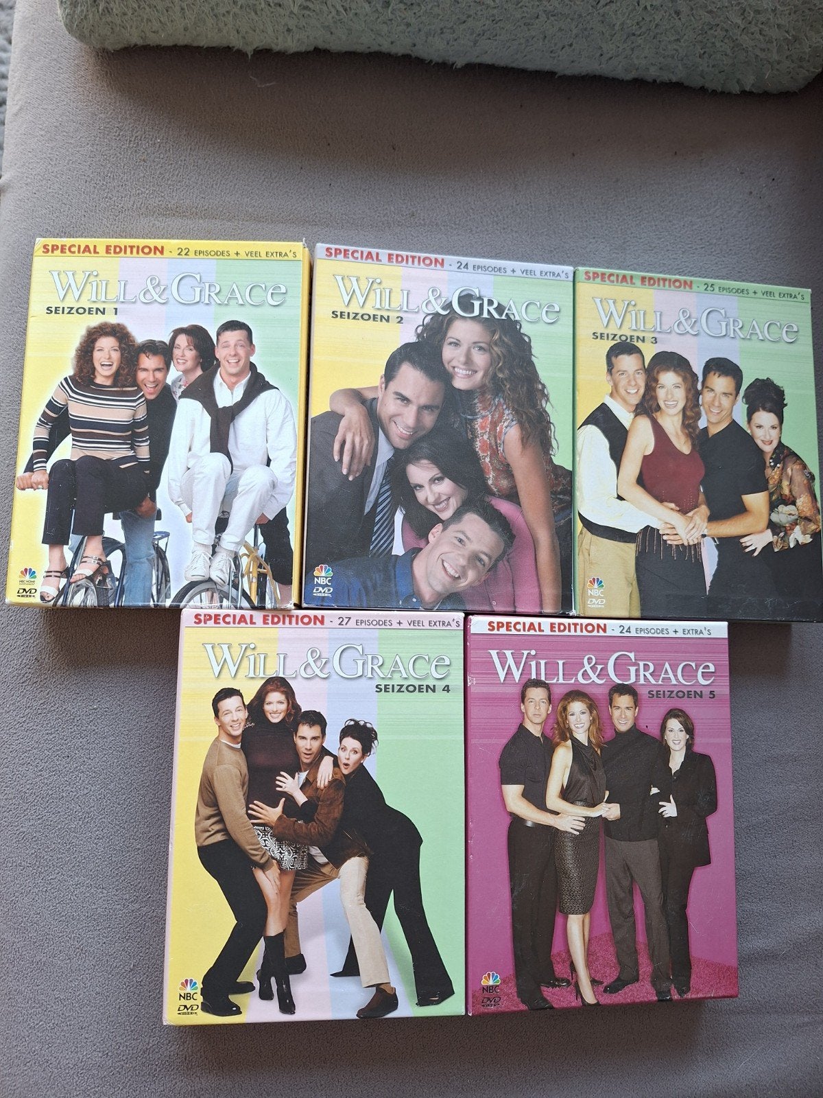 5 Dvd boxen Will & Grace, Gebruikt, Alle leeftijden, Nederlands, Ophalen of Verzenden