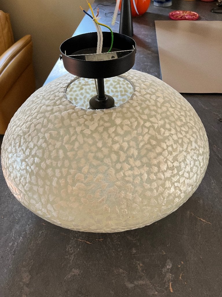 Hanglamp van schelpen, Natuurlijk materiaal, E27 (groot), Zo goed als nieuw, Ophalen