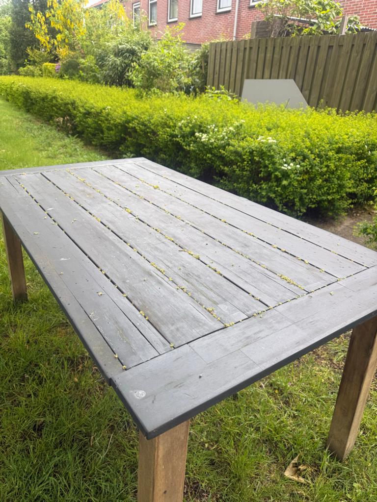 Gratis buiten tafel, Tuin en Terras, Tuintafels, Ophalen, Gebruikt, Rechthoekig, Hout