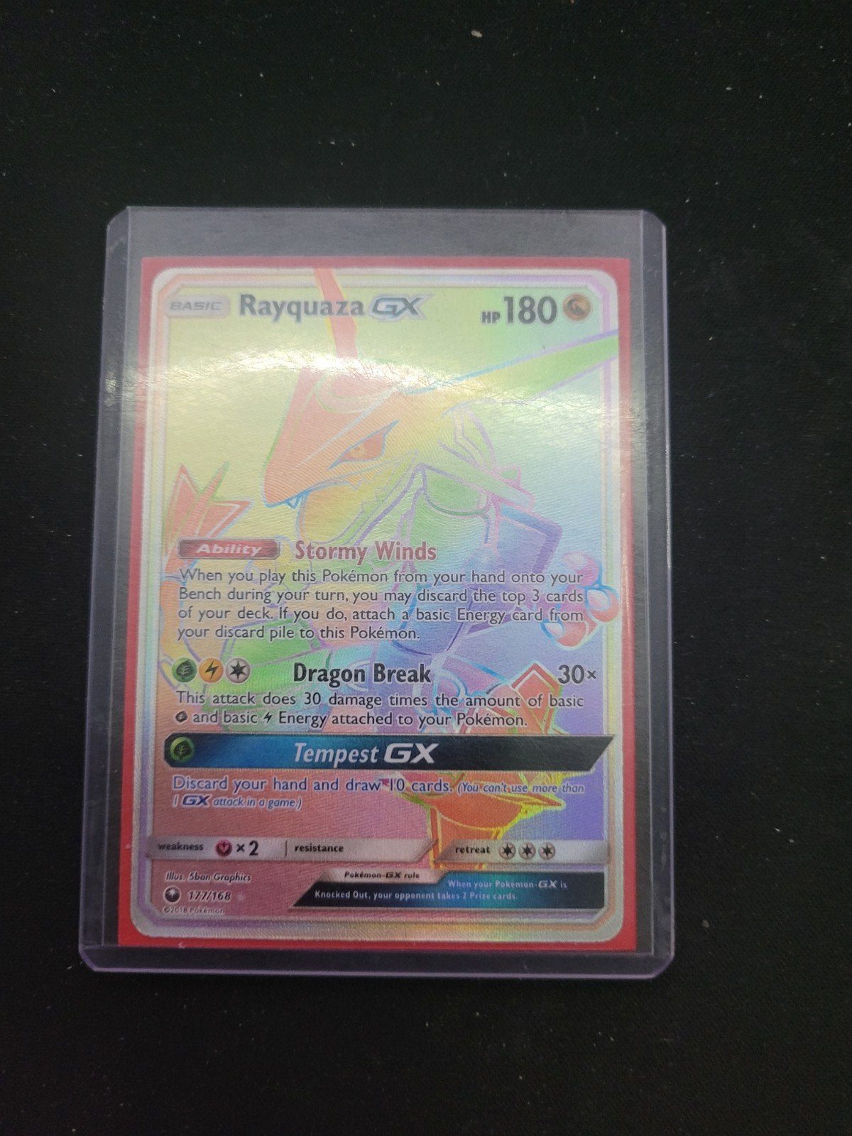 Zeldzame Pokémon kaarten - Rayquaza GX, Mewtwo V, Power Tabl, Ophalen of Verzenden, Zo goed als nieuw, Meerdere kaarten, Foil