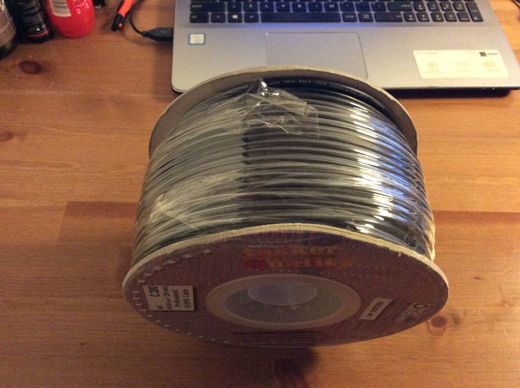 S-Video Kabel Haspel 2x 0.08 mm² 100m Zwart Tasker Quality, Ophalen of Verzenden, Nieuw, 10 meter of meer, Overige kabels