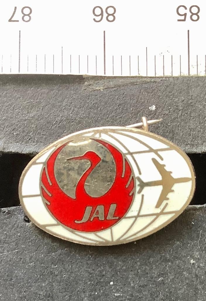 speld, Luchtvaart, JAL, Japan, emaille (b3, Verzenden, Gebruikt, Transport, Speldje of Pin