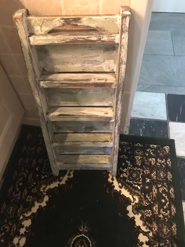 Mooi massief houten GERESTYLED brocant deco wandkast, Ophalen of Verzenden