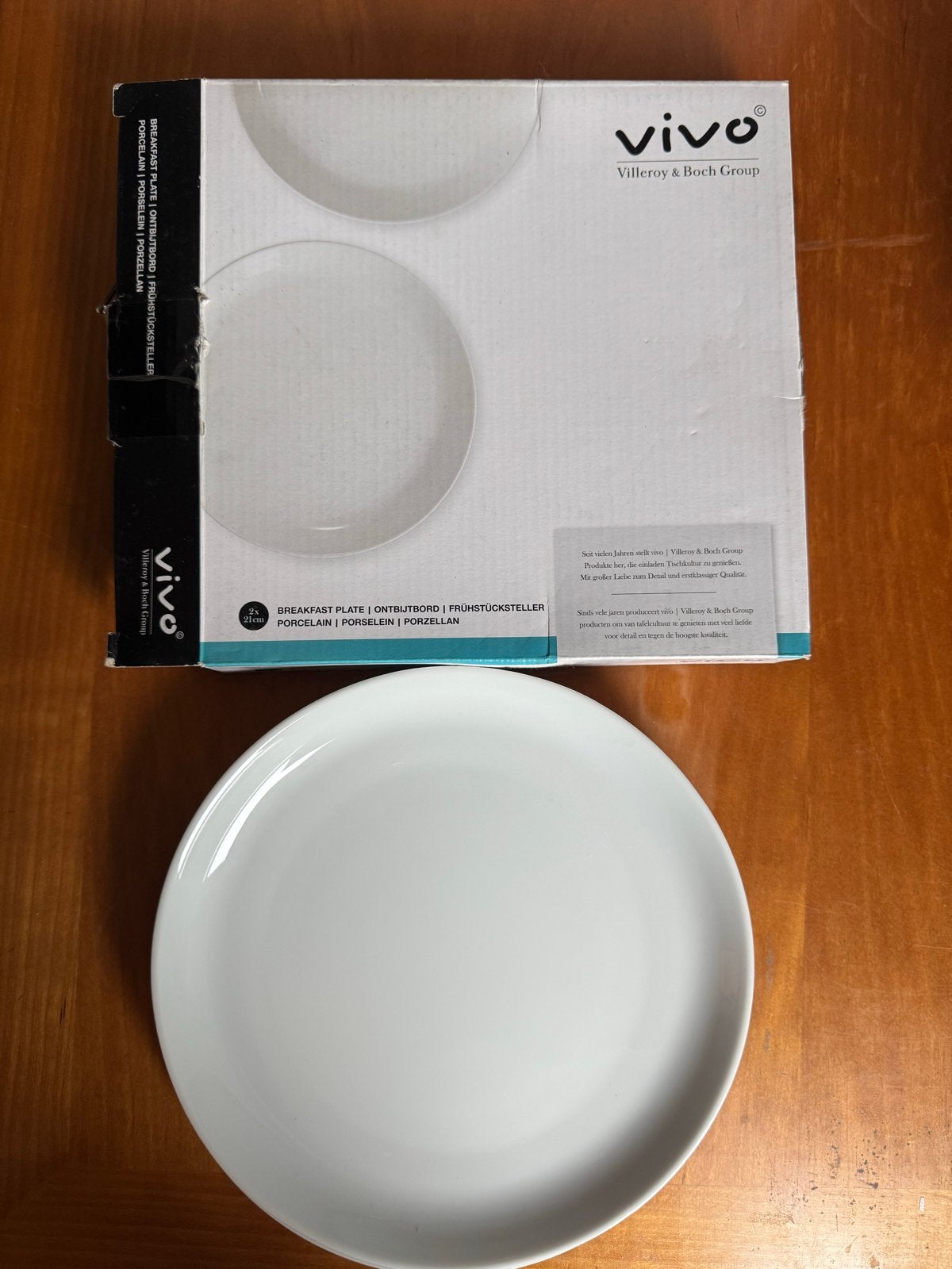 2 Vivo Villeroy & Boch Group ontbijtbord 21 cm, Vivo, Nieuw, Ophalen of Verzenden, Bord(en)
