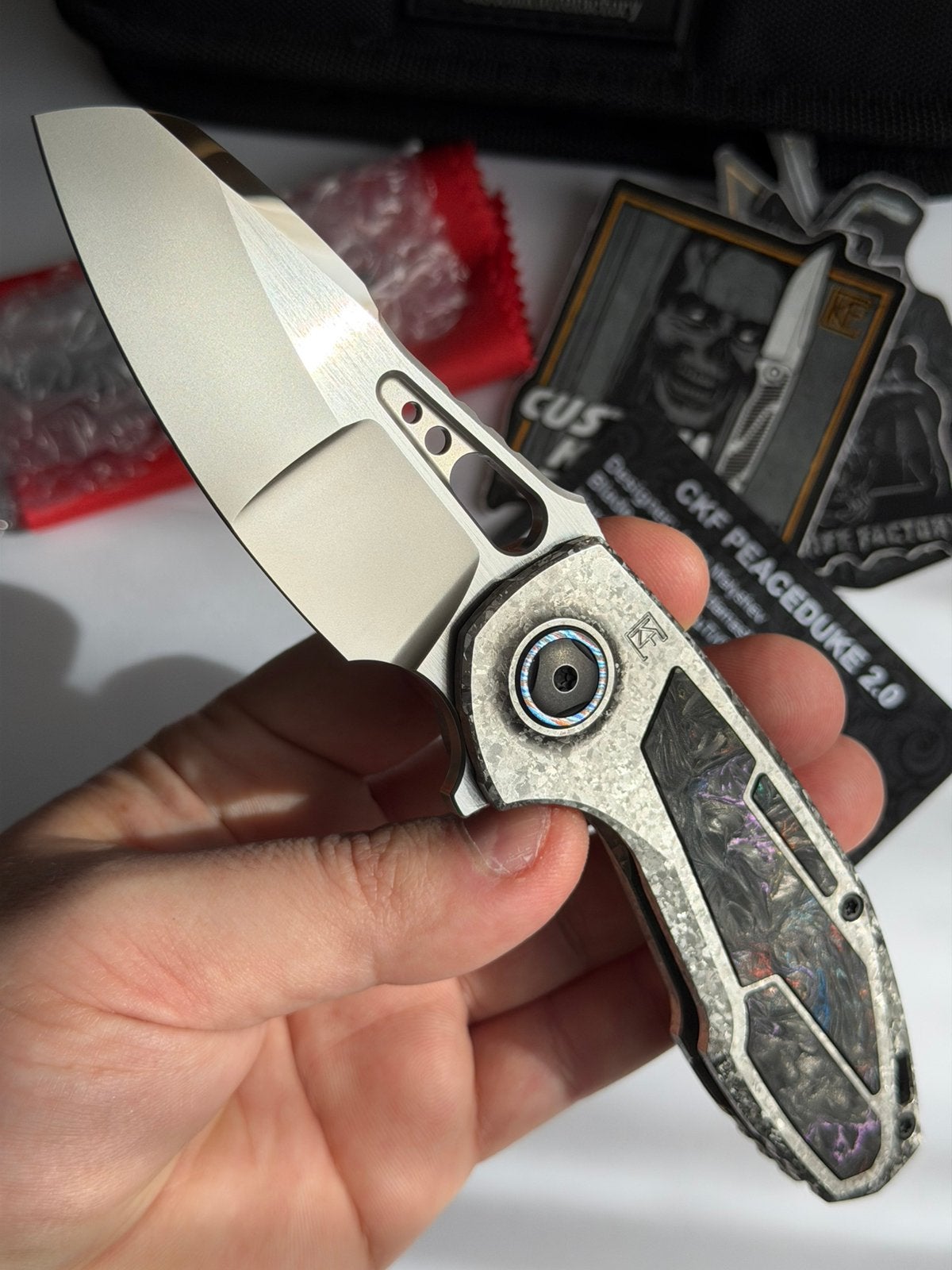 CKF PeaceDuke 2.0 M398 CrystalTi, Caravans en Kamperen, Kampeergereedschap, Ophalen of Verzenden, Zo goed als nieuw