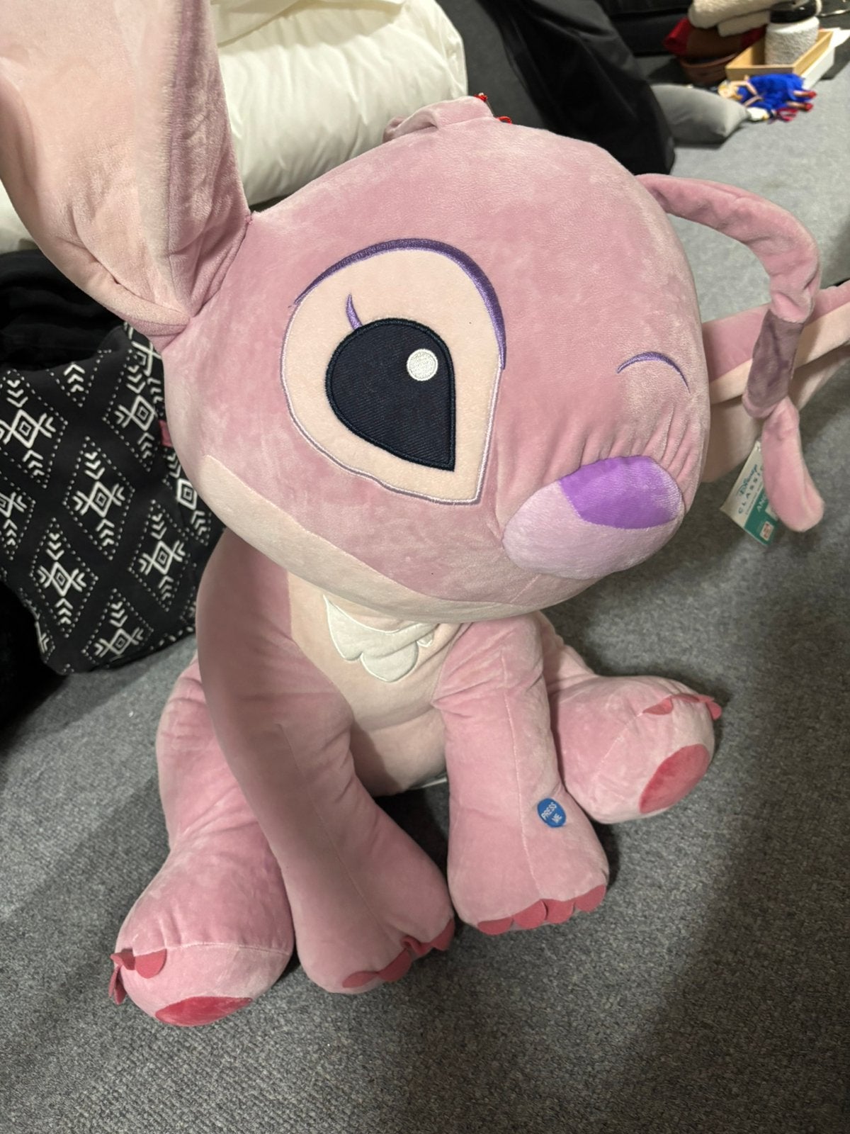 Angel grote knuffel Lilo and Stitch, Ophalen of Verzenden, Overige figuren, Gebruikt, Knuffel
