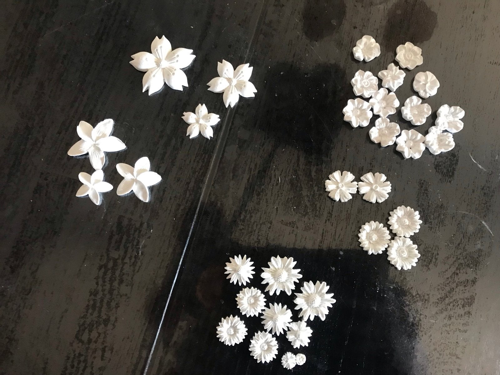 Witte bloemvormige knutselmaterialen, Nieuw, Knutselmateriaal, Wit, Natuur en Bloemen