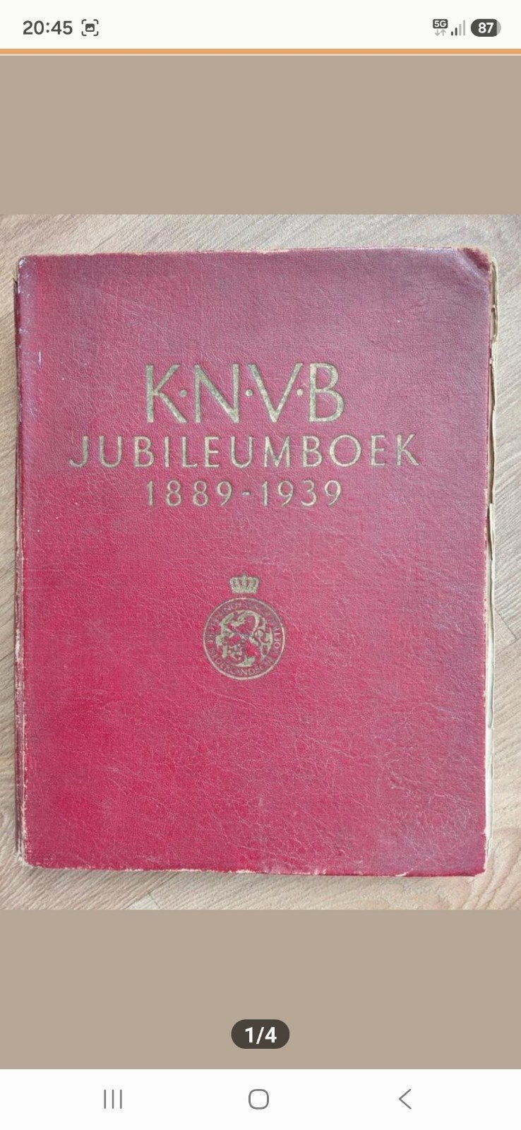 KNVB Jubileumboek 1889-1939 - Zeldzaam Voetbalboek, Ophalen of Verzenden, Gelezen, Onbekend, Balsport