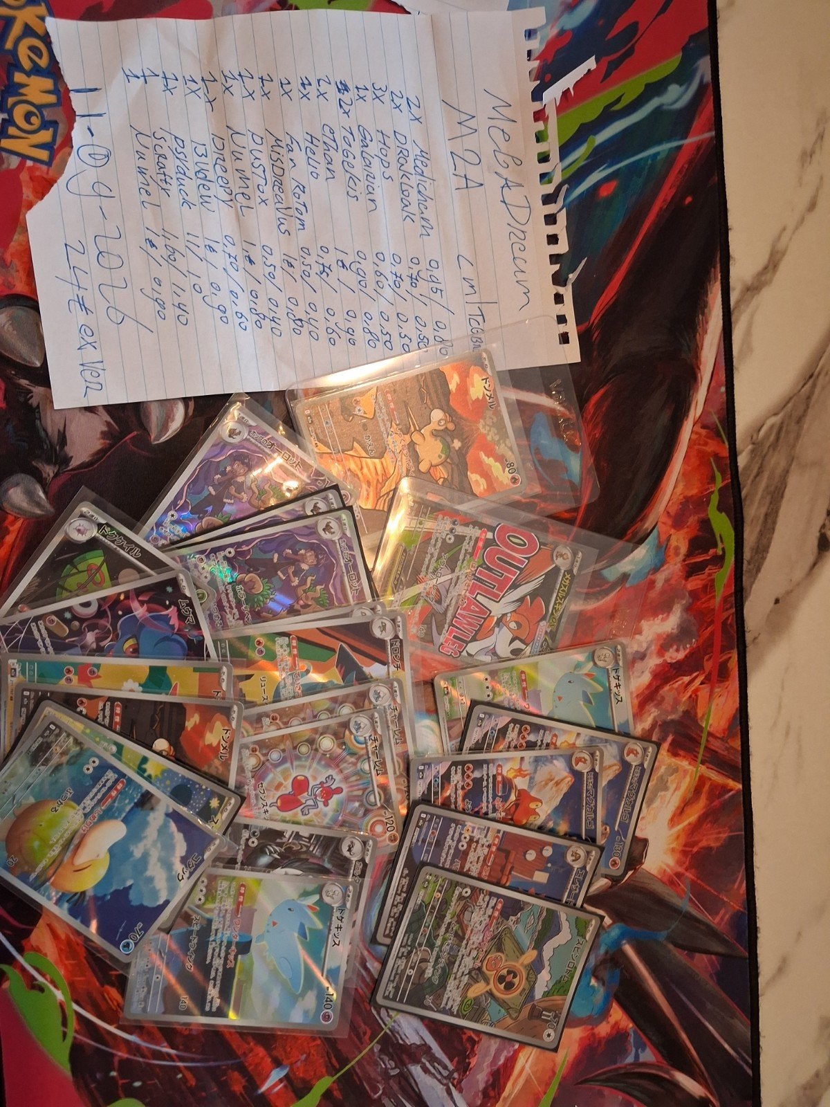 Mega Japanse Pokémon kaarten collectie, Ophalen of Verzenden, Gebruikt, Meerdere kaarten
