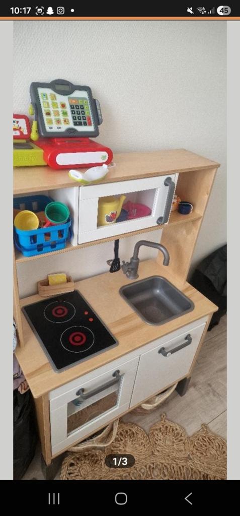 Houten speelkeuken met accessoires, Ophalen of Verzenden, Gebruikt, Hout, Speelkeuken