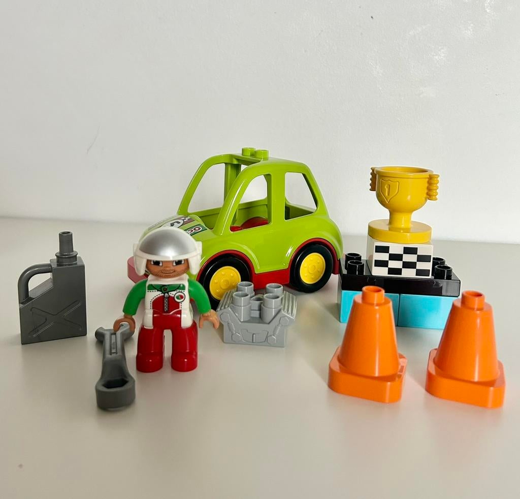 Duplo 10589 - Rally auto, Inclusief minifiguren, Gebruikt, Ophalen of Verzenden, Duplo