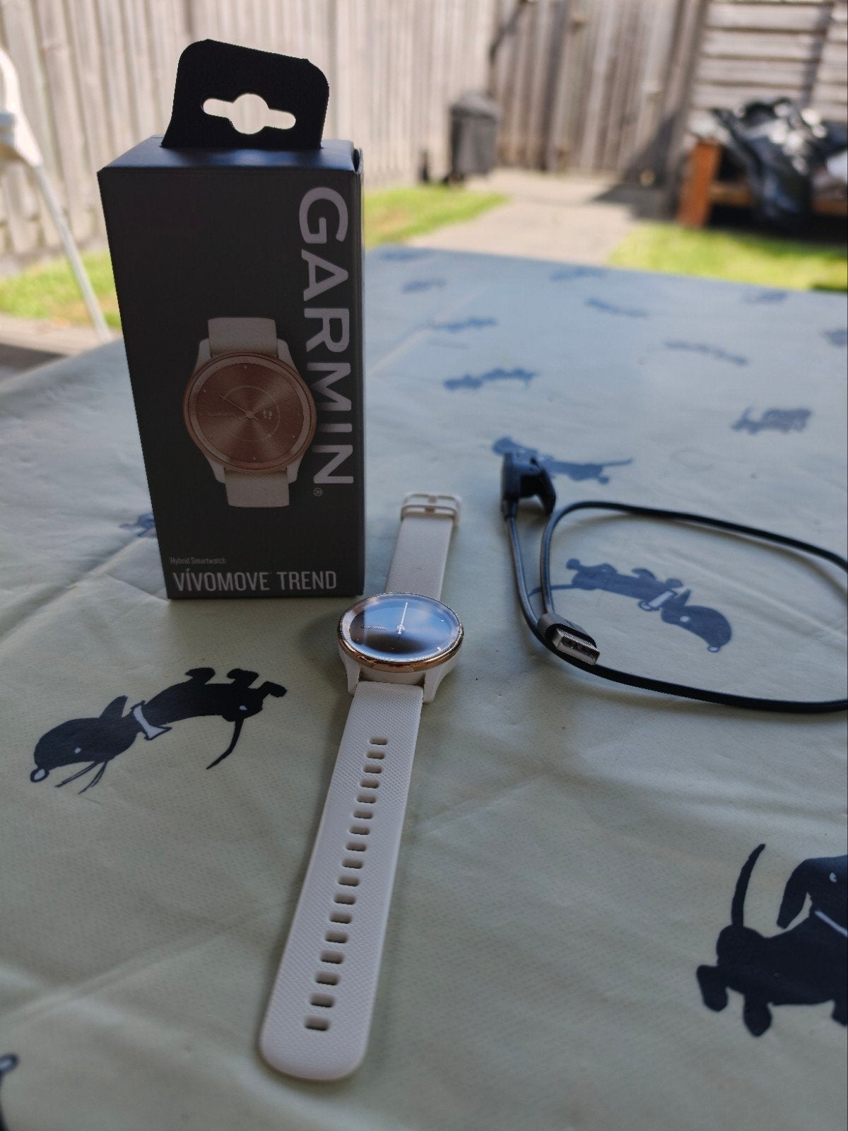 Garmin vivomove trend - Zo goed als nieuw, Wit, Garmin, Ophalen of Verzenden, Zo goed als nieuw