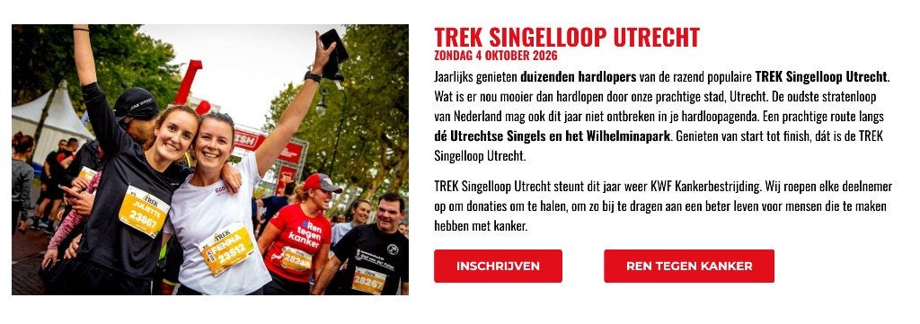 TREK singelloop utrecht 4 oktober startbewijs, Eén persoon