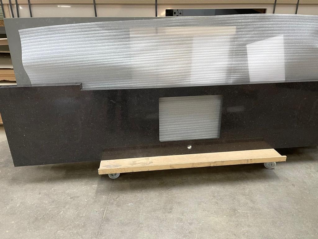 Keukenblad, Ophalen, Zwart, 150 tot 200 cm, Nieuw