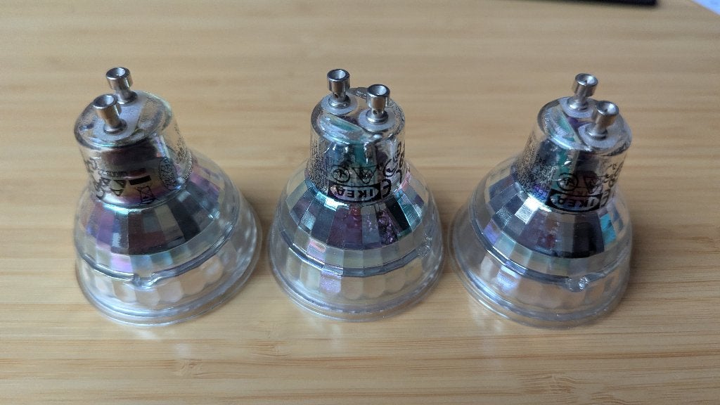 3x IKEA TRÅDFRI GU10 slimme ledspots, warm wit, Zigbee, Led-lamp, Ophalen of Verzenden, Zo goed als nieuw, IKEA