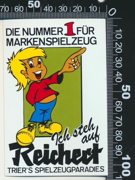 Sticker: Reichert Triers Spielzeugparadies, Ophalen of Verzenden, Zo goed als nieuw, Bedrijf of Vereniging