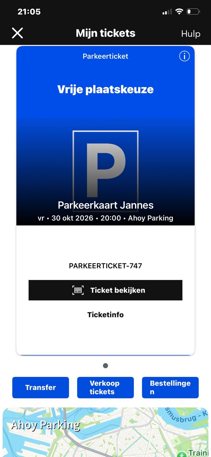 Parkeer kaart jannes 30 november, Tickets en Kaartjes, Eén persoon